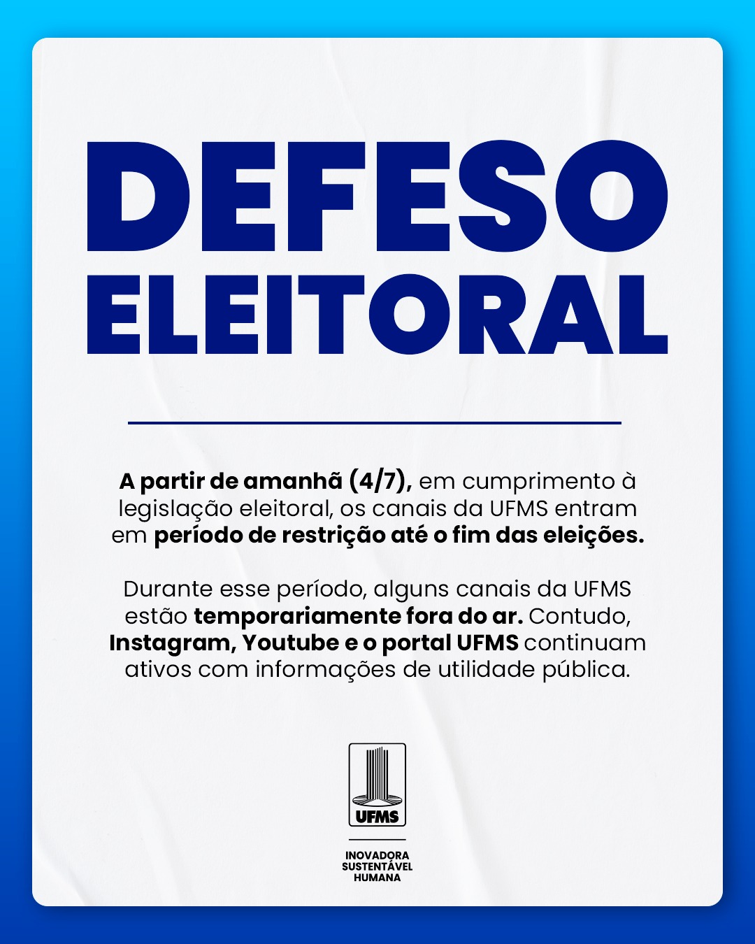 Defeso Eleitoral UFMS